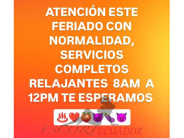 FERIADO ATENCION Y SERVICIOS RELAAJNTES 25$