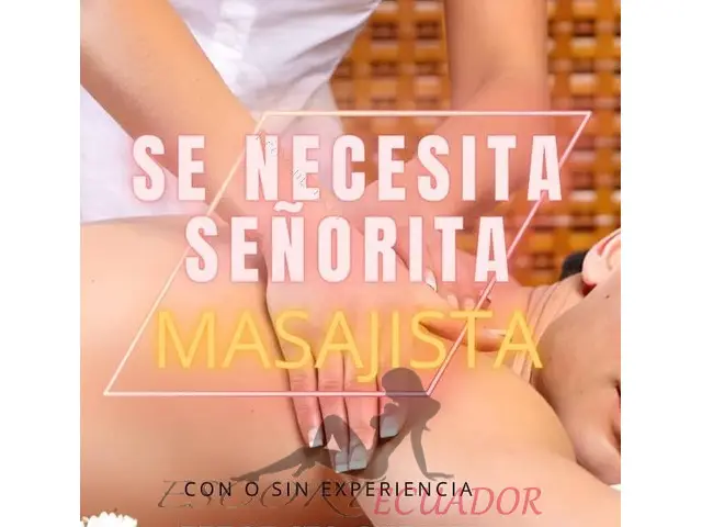 NECESITAMOS SEÑORITA MASAJISTA