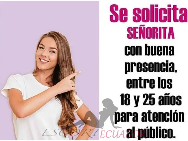 TRABAJO INMEDIATO PARA CHICAS EN QUITO